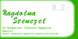 magdolna stenczel business card